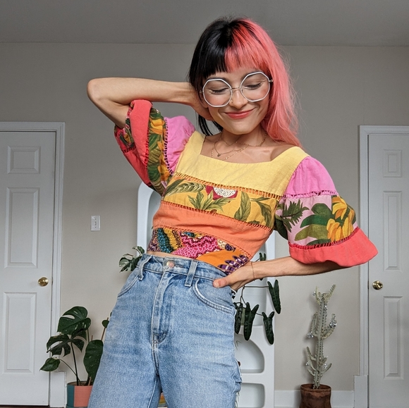 FARM Rio Puff Sleeve Blouse - Picture 3 of 6